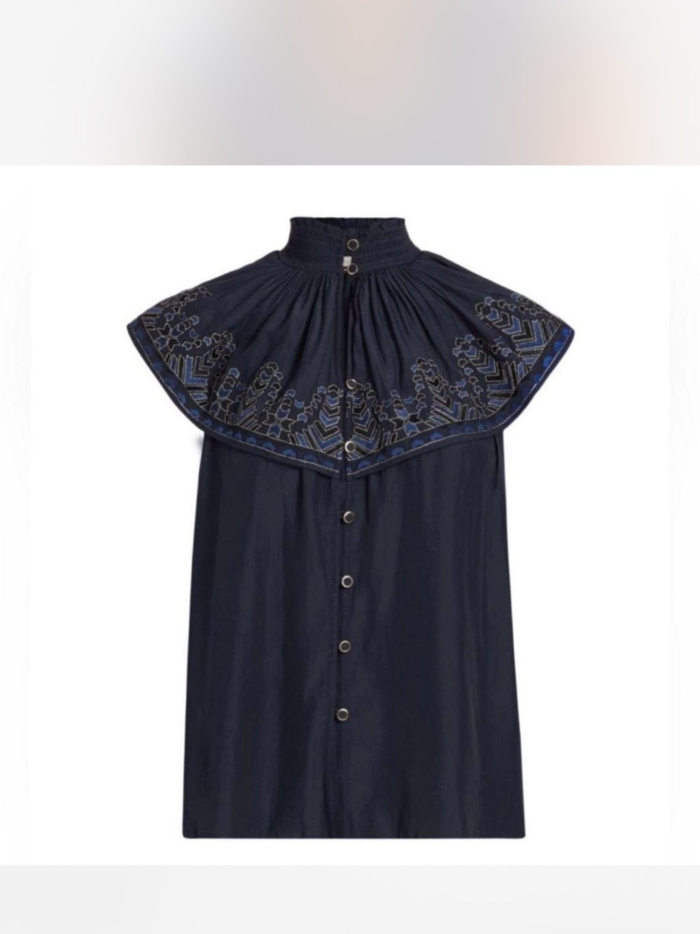Ramy Brook Abbe Ruffled Overlay Blouse